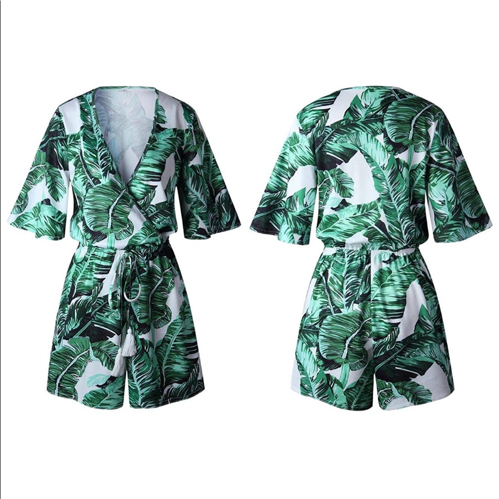 Romper with tassel elastic waist